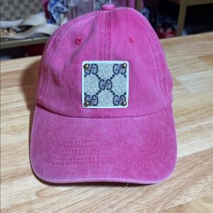 New Hat with Upcycled Gucci Canvas